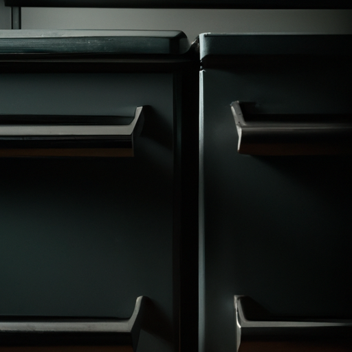 A gloomy image of closed kitchen cabinets, hinting at the possibility of hidden grime