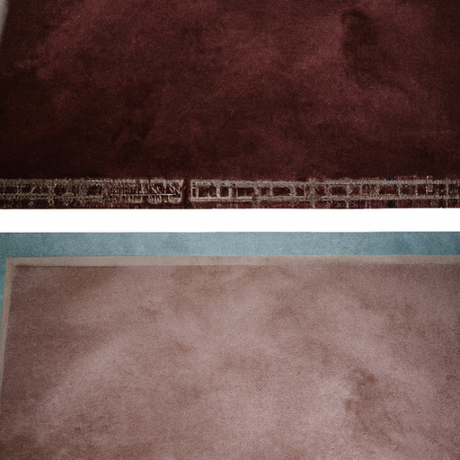 A before-and-after image showing the effectiveness of professional carpet cleaning