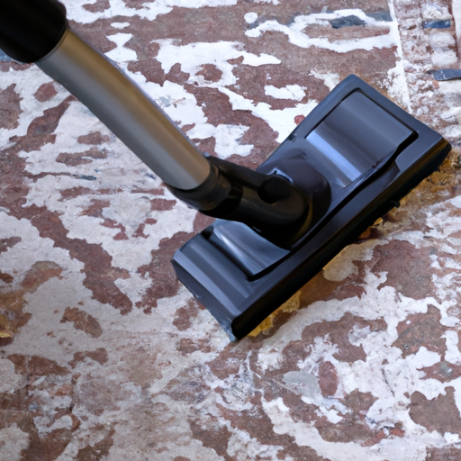 An image showing a carpet being vacuumed frequently with no signs of damage.