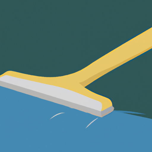 An illustration of a squeegee being used to remove pet hair from a carpet