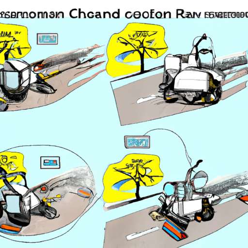 1. An illustration showing the evolution of road cleaning methods from manual sweeping to automated machines.