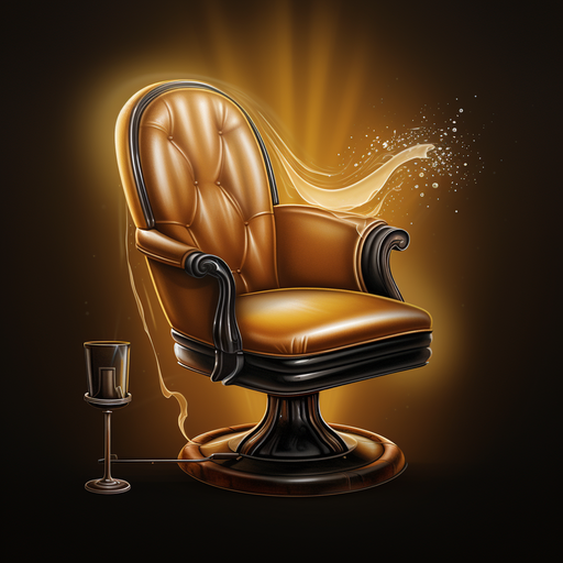 An illustration demonstrating how to apply conditioner on a leather chair.