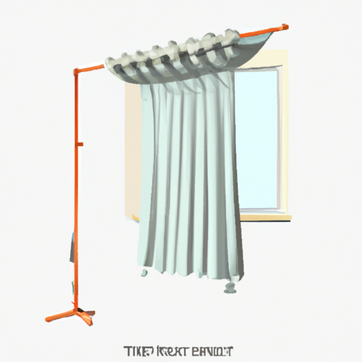 5. A window treatment hanging in a well-ventilated area to dry properly