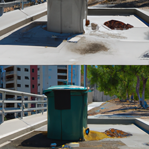 3. A before and after photo showcasing the impact of these technologies on urban sanitation.