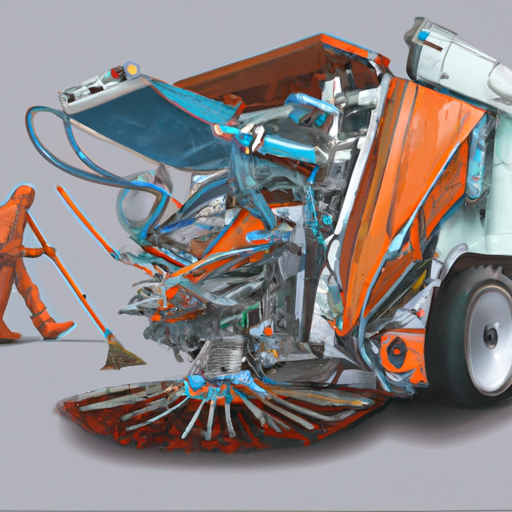 1. An illustration of a street sweeper showcasing its internal mechanisms.