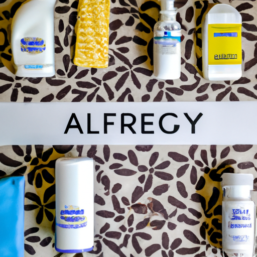 A photo of various allergy-friendly carpet cleaning products