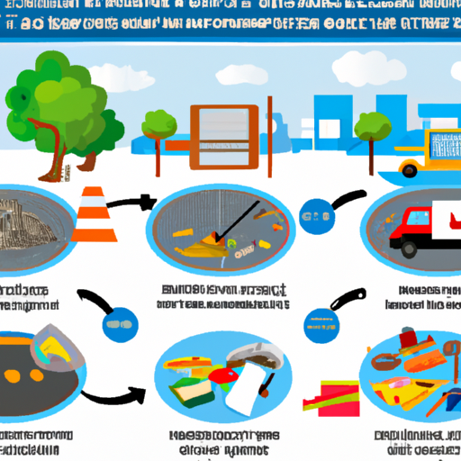 3. An infographic of the various materials used in the road cleaning process.