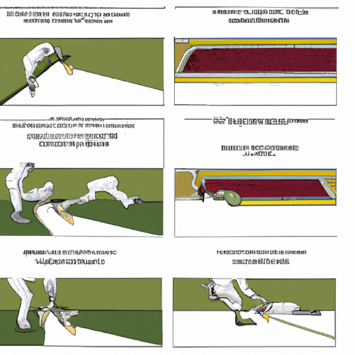An illustration showing the step-by-step process of carpet restoration