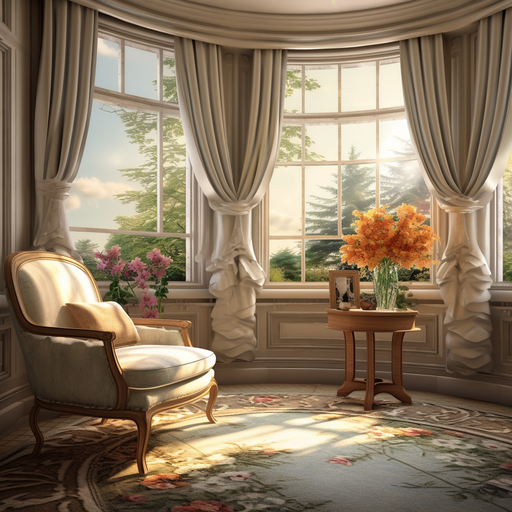 7. A beautifully maintained and clean window treatment in a stylish room