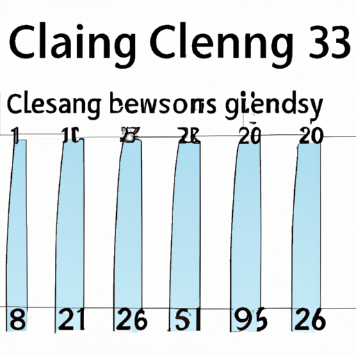 A calendar indicating recommended cleaning frequency for various types of window treatments
