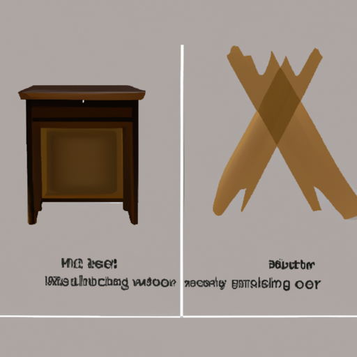 Image depicting the difference between waxed and non-waxed wooden furniture.
