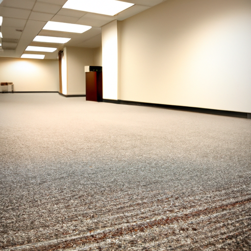 An image showing a clean, vibrant commercial space with a well-maintained carpet, reflecting a professional setting