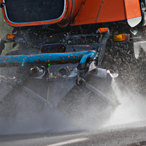 An image showing dust particles being filtered out during the road cleaning process.