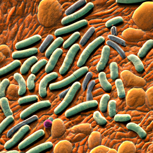 3. A microscopic close-up image of bacteria found in carpets